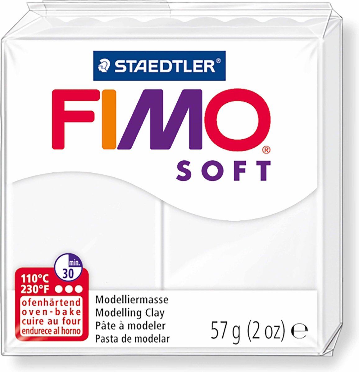 Boetseerklei | Fimo soft | Wit | 57 gram